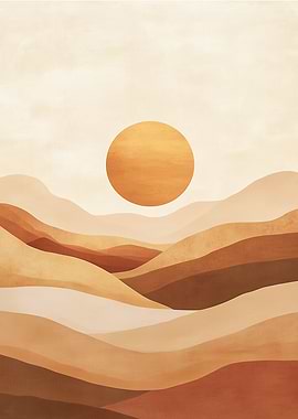 Sunset Over Mountains