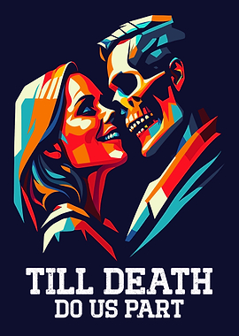 Till Death Do Us Part Skull Couple