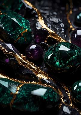 Emerald and Amethyst Gems