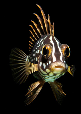 Black and White Spotted Fish