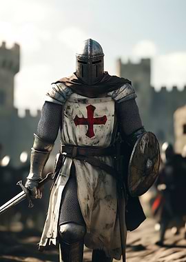 Templar Knight in Armor