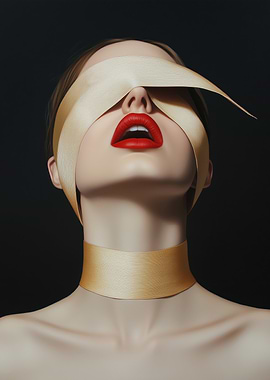 Woman with Gold Blindfold