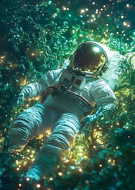 Surrounded by shimmering seaweed that glows with a Poster