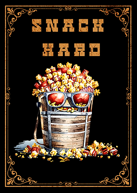 Snack Hard Popcorn Poster
