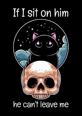 Cute Cat Skull Design