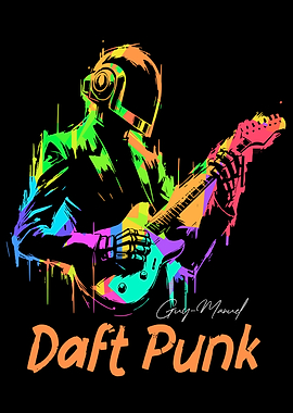 Daft Punk Guitar Art