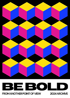 Bold 3D Cube Pattern