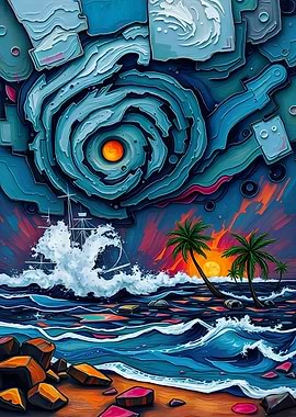 Stormy Seas & Celestial Swirls – A Dance of Chaos