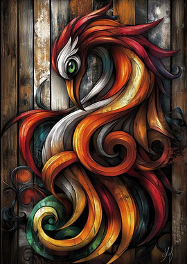 Abstract Bird Artwork