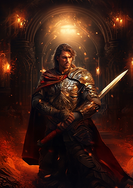 Knight in Fiery Hall