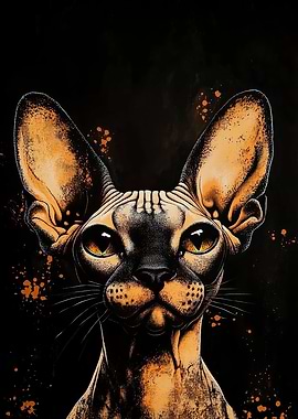Sphynx Cat Portrait