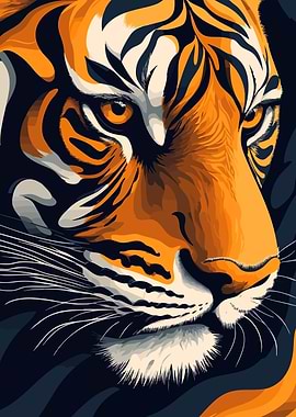 Tiger Minimalist Illustration