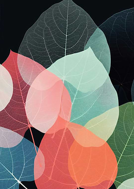 Layered Leaves Abstract