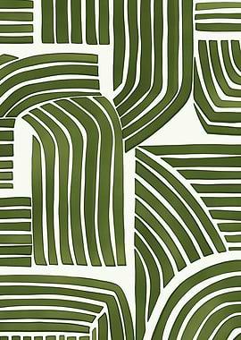Abstract Green Lines