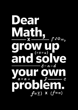 Funny Math Quote Design