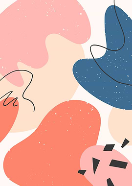 Abstract Shapes Modern Print