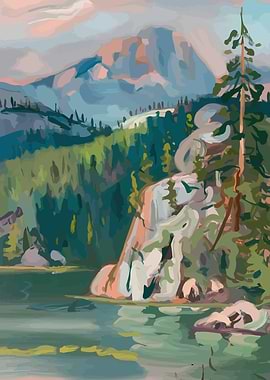 Mountain Lake Landscape