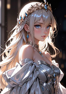 Anime Princess with Crown