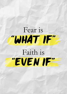 Fear vs. Faith Bible Quotes About Faith Religious Inspirational Motivational