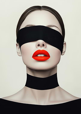 Blindfolded Woman in Black