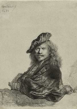 Rembrandt Self-Portrait Etching