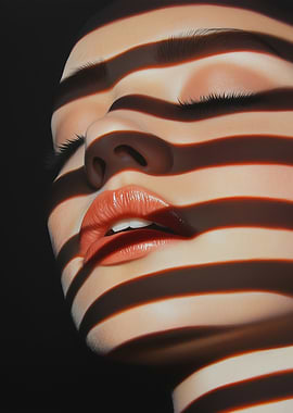 Woman's Face with Shadows