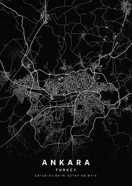 Ankara Turkey City Map