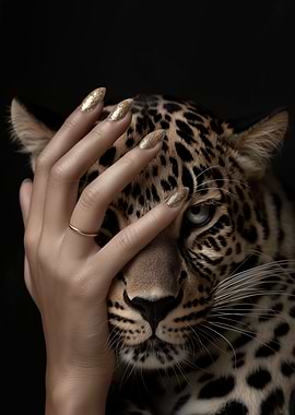 Leopard and Hand