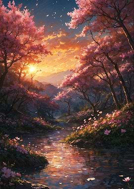 Serene Sakura Twilight