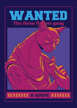 Cat Mafia K-Knife Wanted Poster