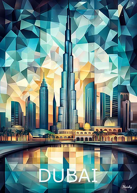 Dubai Skyline Art