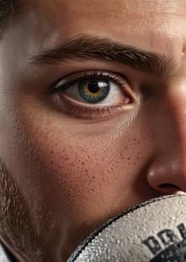 Close-up Eye with Freckles