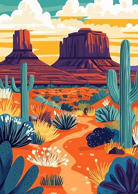 Monument Valley Arizona Desert Landscape