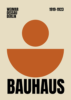 Bauhaus Geometric Poster