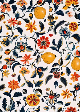 Floral Lemon Pattern