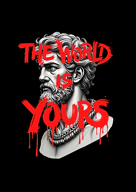 The World Is Yours - Grafitti Font - Hipster Poseidon