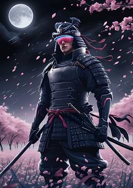 Cyberpunk Samurai Warrior