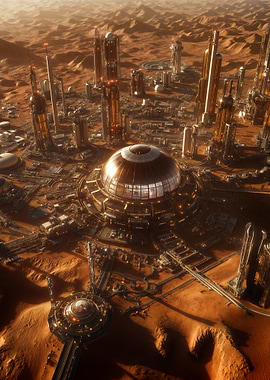 Mars Colony Cityscape