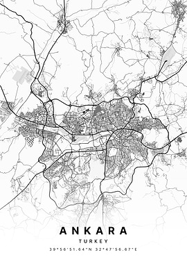 Ankara Turkey City Map