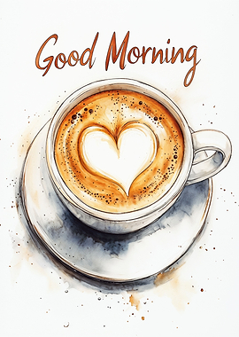Coffee with Heart Design