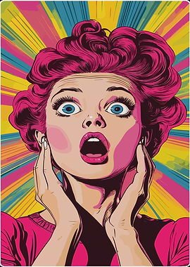 Surprised Woman Pop Art