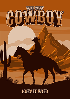 Wild West Cowboy Poster