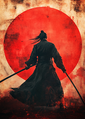 Asian Fighter Warrior Graffiti Artwork