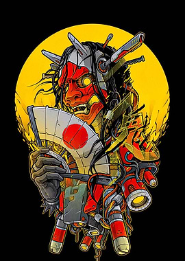 Cyberpunk Oni Warrior