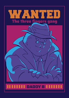 Cat Mafia Daddy B Wanted Poster