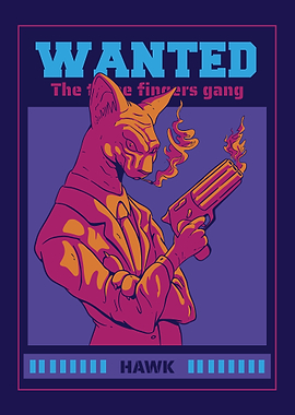 Cat Mafia Hawk Wanted Poster