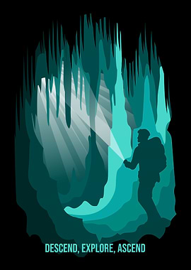 Cave Exploration. Descend, Explore, Ascend