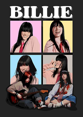 Billie Eilish Collage vector