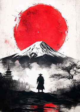 Samurai Warrior Graffiti Artwork