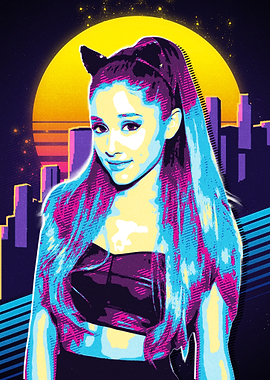 Ariana Grande Retro Art